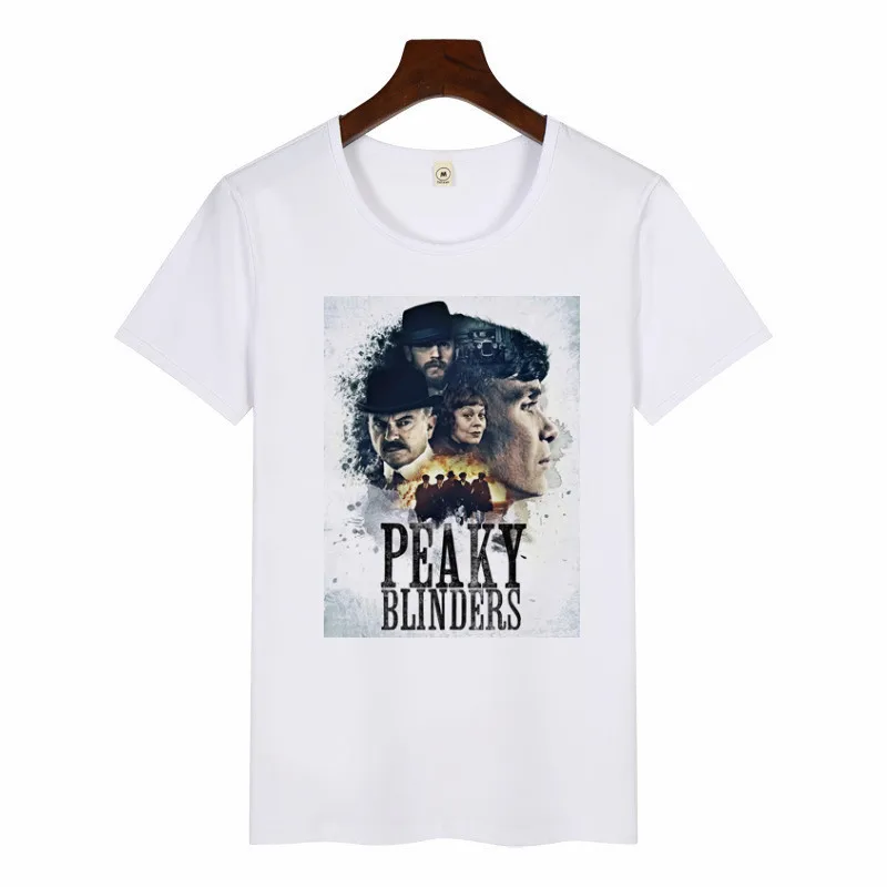 Новая Летняя женская футболка Peaky blinds Graphic Tees женская футболка Harajuku аниме женские топы Эстетическая одежда - Цвет: P1624G-white