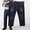 Plus Size 42 44 46 48 50 52 Men's Loose Straight Jeans Classic Business Denim Trousers Stretch Jean Pants Male Brand Black Blue ► Photo 2/6