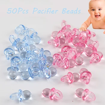 

50Pcs/Bag Acrylic Transparent Beads Plastic Mini Pacifier Accessories For Baby Children DIY Pacifier Beads Pacifier accessories