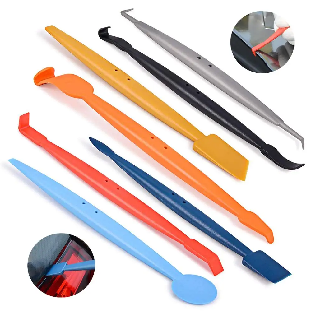

7PCS Car Tinting Window Tint Tool Set Magnetic Squeegee Scraper Vinyl Car Wrap Carbon Fiber Film Sticker Wrapping Tools
