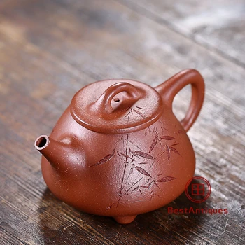 

Yixing Zisha Teapot Purple Clay Teapots Handmade Zhuying Shipiao 250cc