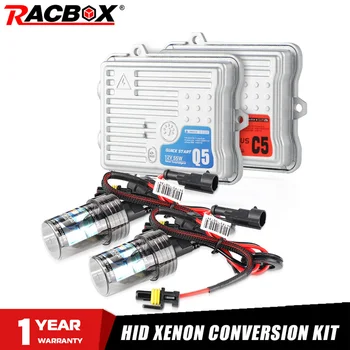 

RACBOX 12V AC 55W Error Free Canbus or Fast Bright Fast Start HID Xenon Kit H1 H3 H7 H8 H9 H11 9005 9006 with Canbus HID Ballast
