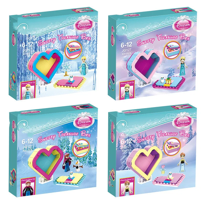 

Friends Girl Hobbies & Construction Toys Children Scenes Girls Heart Shape Blocks Princess Legoings Gift Snow White Cinderella