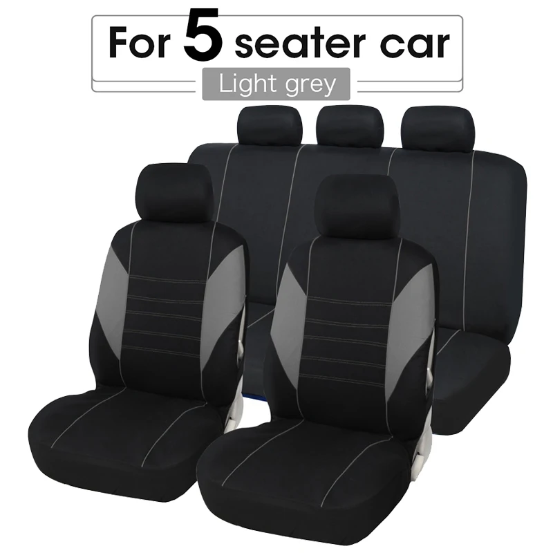 AUTOYOUTH Vorne auto sitzbezüge Grau Vorne Airbag Bereit Sport Eimer Sitz  Abdeckung, set von 2 für Autos SUV Lkw mit 2 mm schaum - AliExpress