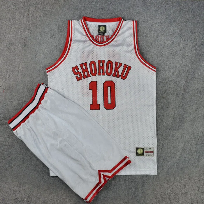 GGOODD Squadra Xiangbei Sakuragi Hanamichi No.10 Maglia da Basket Divise Sportive Costume Cosplay di Anime Slam Dunk GGOODD Squadra Xiangbei Sakuragi Hanamichi No.10 Maglia da Basket Divise Sportive Costume Cosplay di Anime Slam Dunk