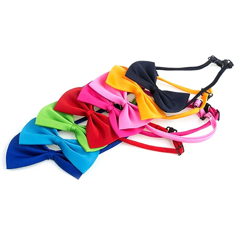 10 Pcs/set Dog Bow Tie Pet Puppy Cats Collar Bow Ties Adjustable Collar Neckties for Dog Pet Accessories Random Colors