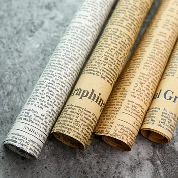 

4Pcs Vintage Style Nostalgic English Newspaper Decoration Items Photography Backdrops for Cosmetic Food Shoot Background Props