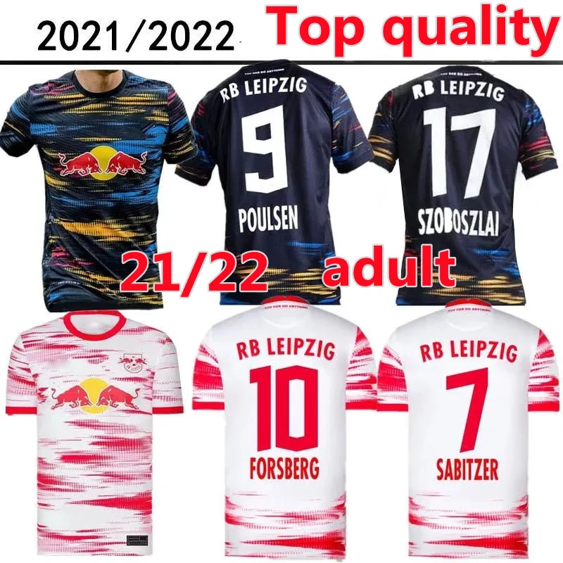 Новые футболки Leipzigs 21 22 новые 2021 взрослые домашние форсберга |