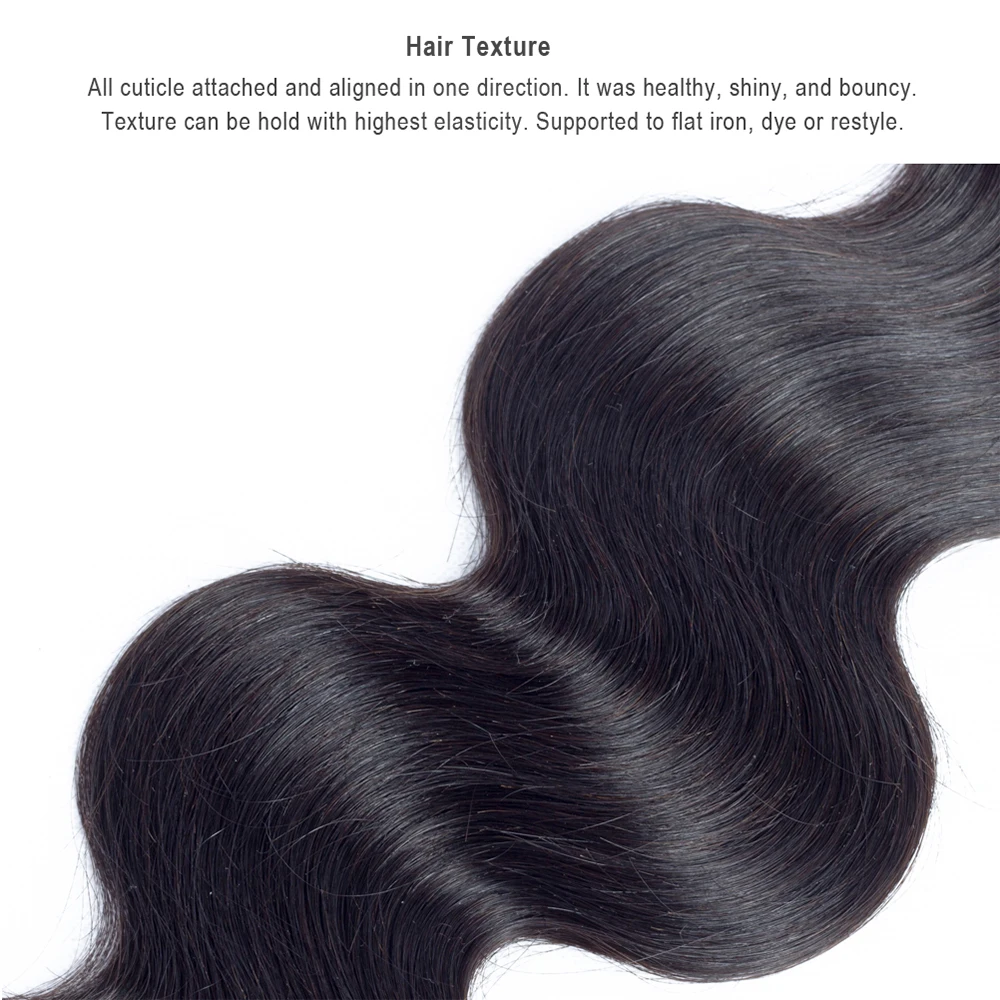 Sindra Peruvian Body Wave Hair Bundles Remy Human Hair Weave Extensions Natual Color 8-30 Inch Human Hair Extensions (3)