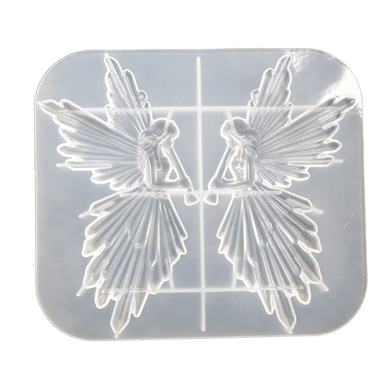 Хрустальный эпоксидная смола форма девушка с флейтой Ангел зеркало блестящие
