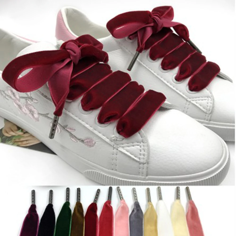 Cordones de superficie de terciopelo para hombre y mujer, 100 cm/120 cm de ancho, negros, blancos, azules, coloridos, de cuero, deportivos, informales, cordones