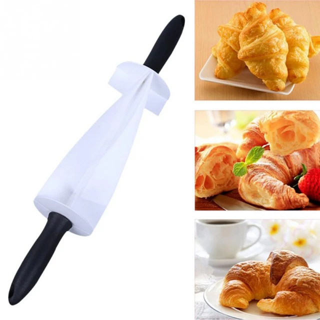 Plastic Handle Potable Kitchen Croissant Bread Sliced Rolling Pin Baking Pastry