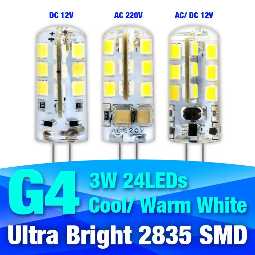 1/4/8 шт. TSLEEN Mini G4 Светодиодная лампа кукуруза SMD 2835 лампочка Точечный светильник