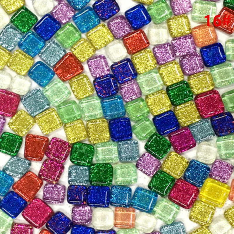 Pattern 16 120g Shiny Creative Glass Mosaic Tiles Wall Crafts Various Mixes Optic Drops YLM9961 - Цвет: Pattern 16