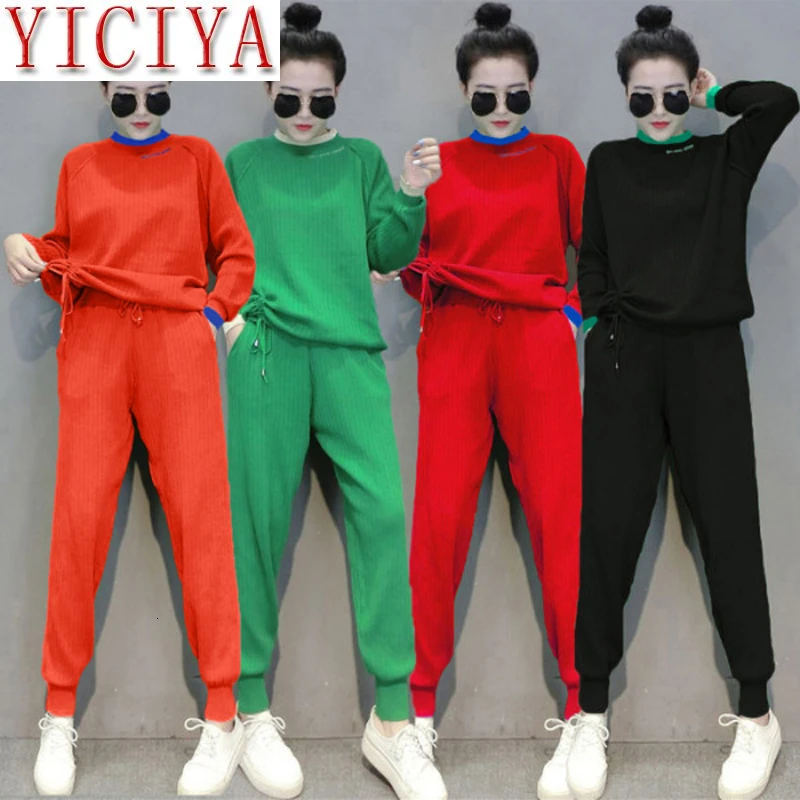 

Knitted Tracksuit For Women 2 Two Piece Set Outfits Plus Size Co-ord Sets Matching Winter Fall Plus Size Clothing knit costumes