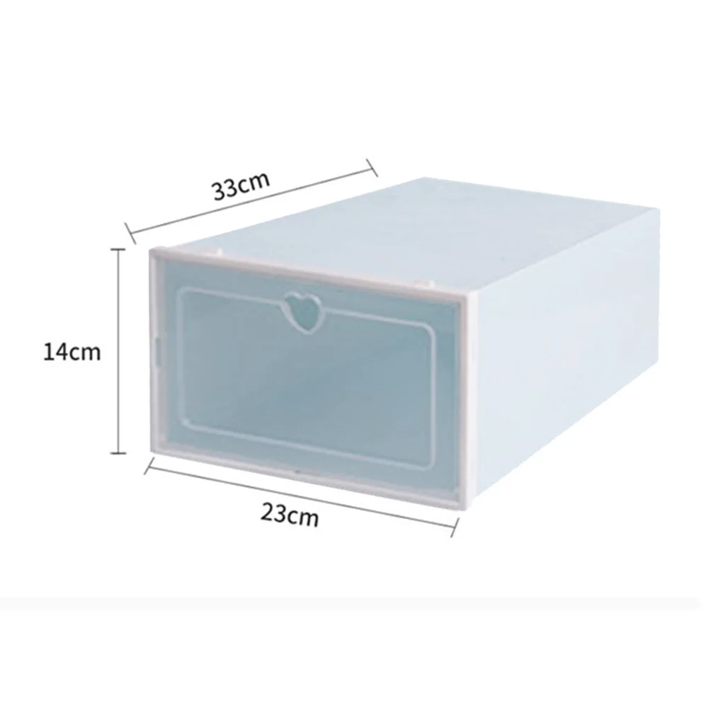 Синий цвет 1 pc Drawer Type Shoe Box Shoe Storage Organizer Plastic Transparent Organizer Wholesale Rectangle Drawer Shoe Boxes - Цвет: Синий цвет