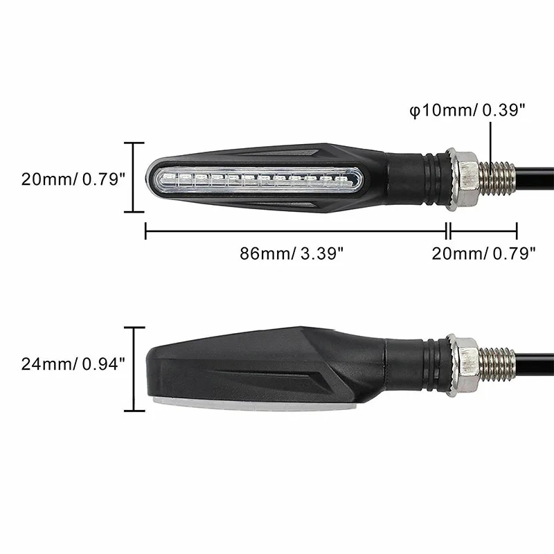 DERI, 4 шт., moto rcycle, светодиодный указатель поворота, последовательный плавный световой светильник, янтарный, 12 В, мигающий светильник s intermitentes moto