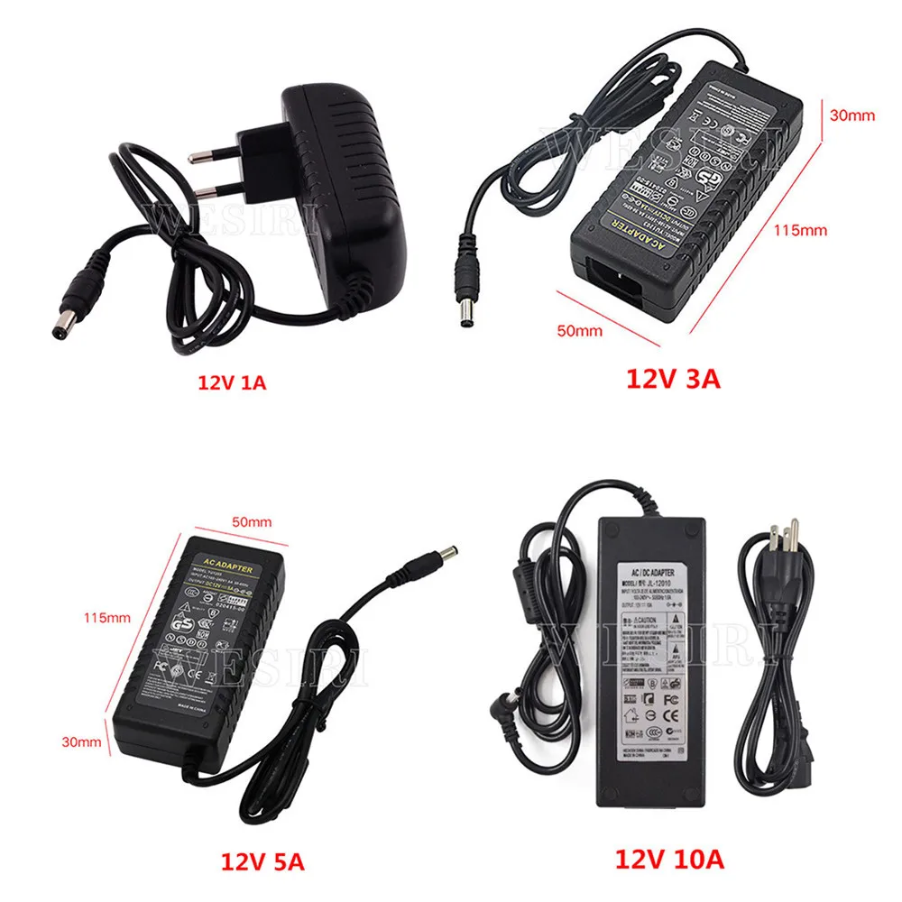 Светодиодный адаптер питания переменного тока в DC трансформатор DC5V 12V 24V 48V1A 2A 3A 5A 6A 7A 8A 10A для DC 5V 12V 24V Светодиодные полосы света