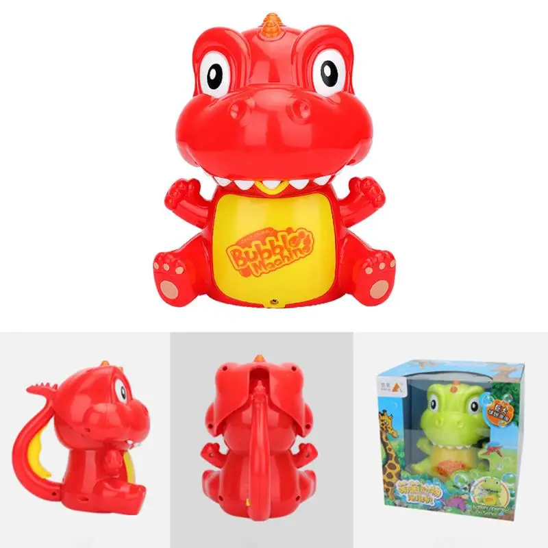 Funny Dinosaur Shaped Bubble Blower Machine Automatic Electric Sound Lighting Effects Bubble Maker Children Kids Toys