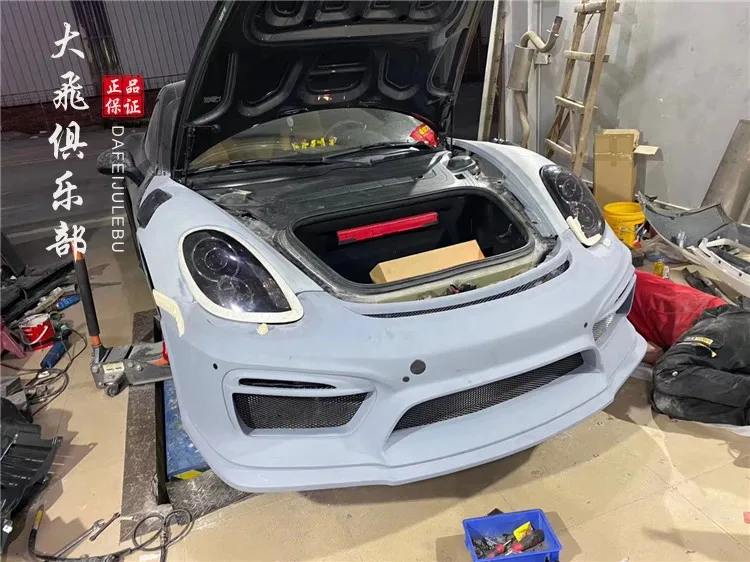 Misura Per Porsche 981 Modificato Gt4 Fendinebbia In Fibra Di Carbonio Telaio Boxster Boxster Carman Accessori Surround