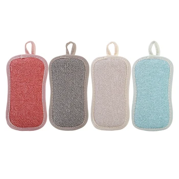 

4pcs Double-Sided Dish Scrub Sponge Washing Up Cleaner Heavy Duty Scouring Pads Household Cleaning Wash Cloth