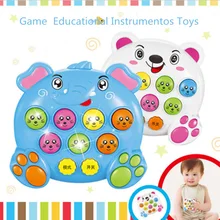 Легкий ребенок дети пластиковые музыкальные игрушки играть стук хит хомяка Насекомое игра играть фруктовый червь развивающие инструменты