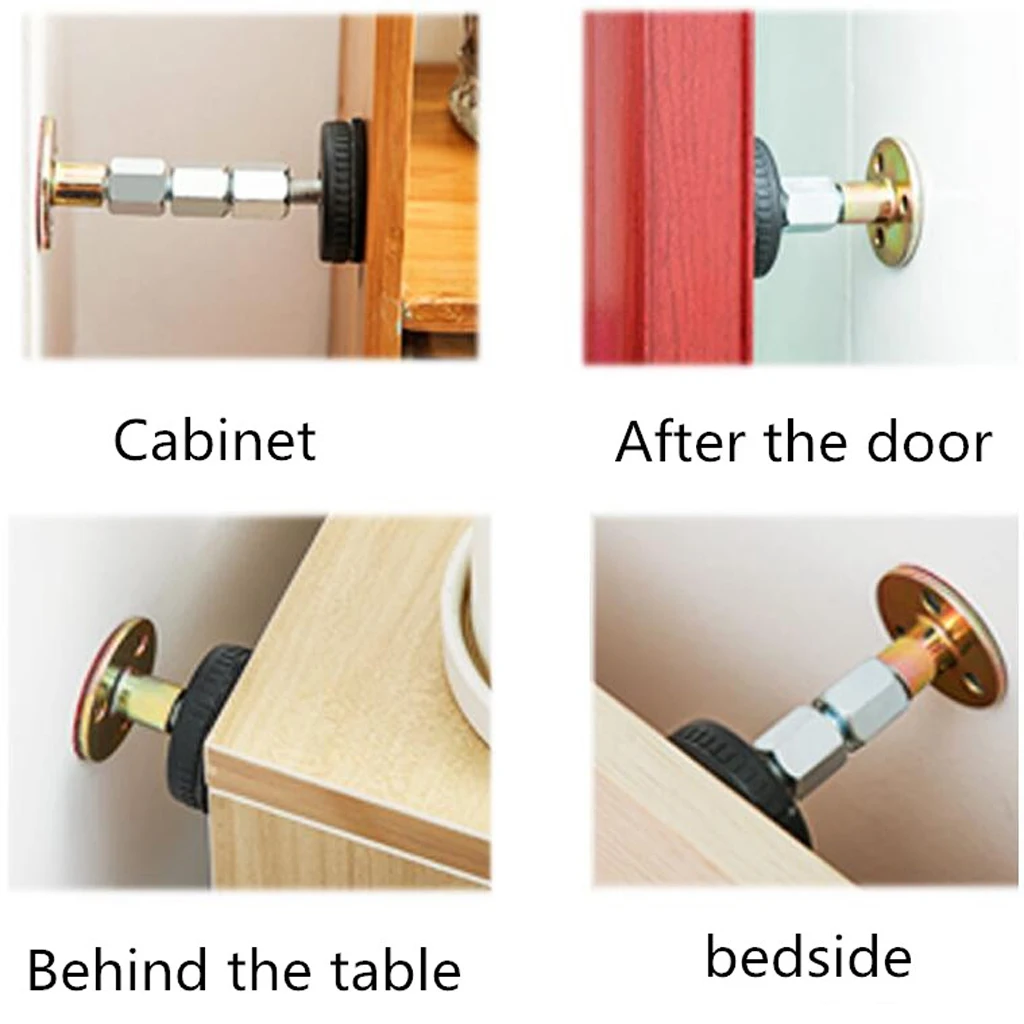 30-110MM Adjustable Thread Bed Frame Headboard Anti-Shake Telescopic Support Wall Support Protection Tool