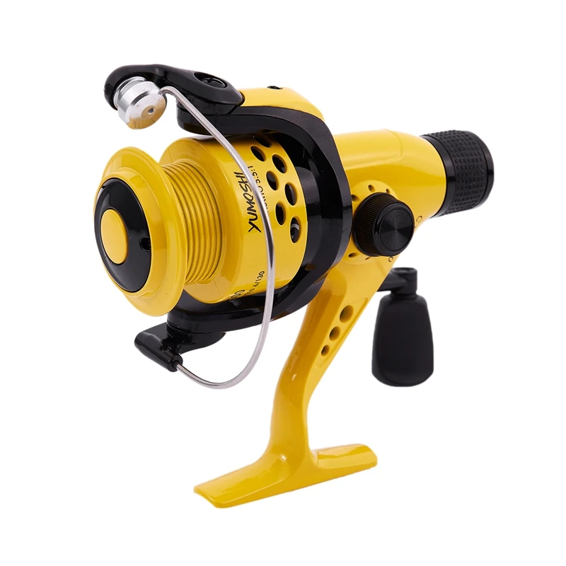 ELOS-YUMOSHI 12BB Fishing Reel 5.5:1 Foldable Arm Rocker Spinning Reel Lightweight Rear Drag Spool Fish Spinning Wheels