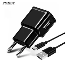 USB Charger EU/US Plug 5V/2A Fast Charging With Type C Cable For Samsung Galaxy S10 S8 S9 plus Note 8 Phone Adapter Travel Wall replacement 3 7v 2600mah battery w charging cradle eu plug adapter for samsung galaxy note i9220