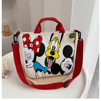 

Women Bags 2020 Ladies Shoulder Crossbody Bag Cartoon Mickey Handbag Cute Zipper Canvas Bag Female Handbags Totes Bolsa Feminina