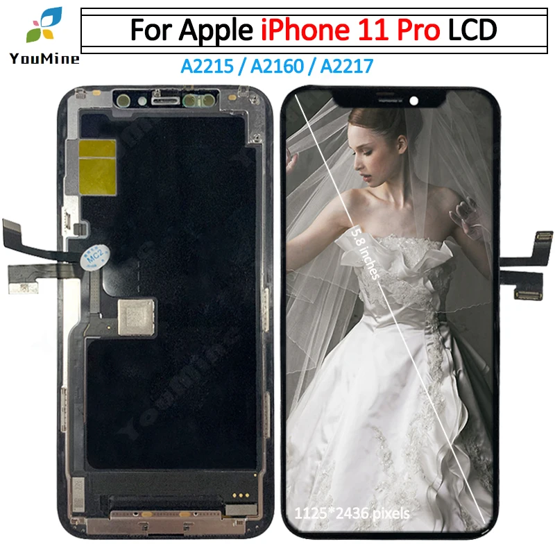 Для iPhone 11 Pro ЖК дисплей кодирующий преобразователь сенсорного экрана в сборе