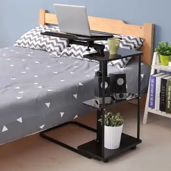 

DesktoFoldable Computer Table Adjustable Portable Laptop Desk Rotate Laptop Bed Table Can be Lifted Standing Desk