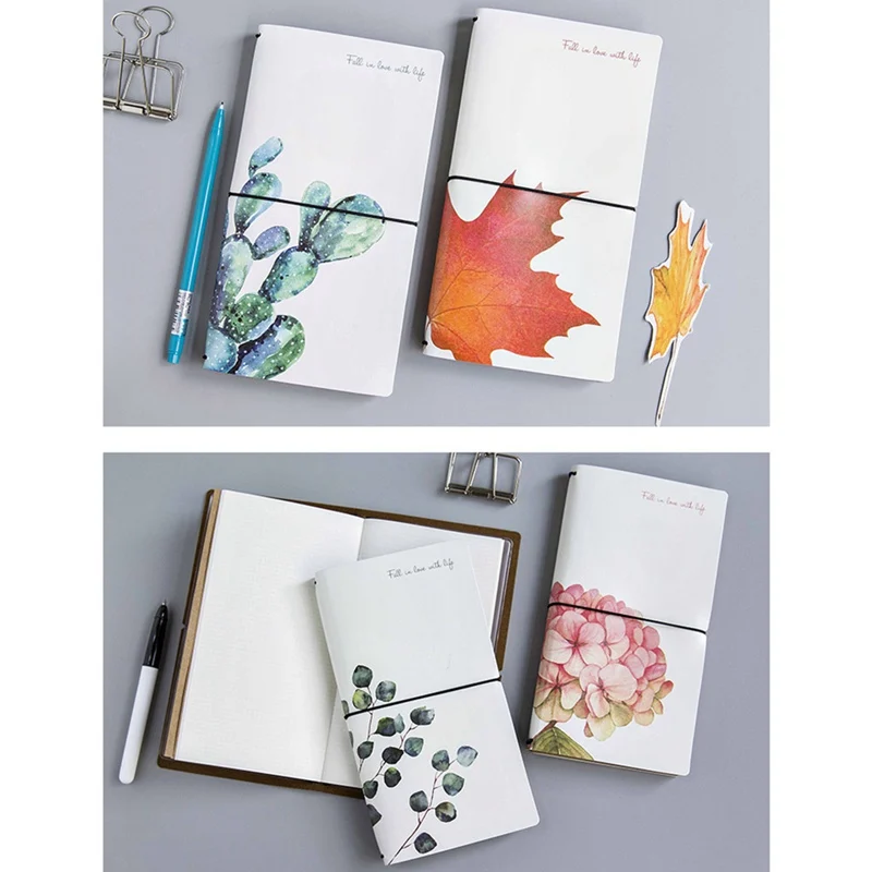 

Creative Cactus Leaves PU Leather Cover Planner Notebook Diary Book Exercise Composition Binding Note Notepad Gift Stationery
