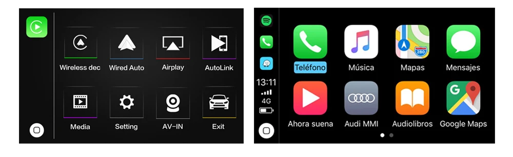 Perfect 2019 Car Apple CarPlay Android Auto Wireless Decoder for Audi A8 MMI 2013-2017 Original Screen Reverse Image Retrofit Kit 1