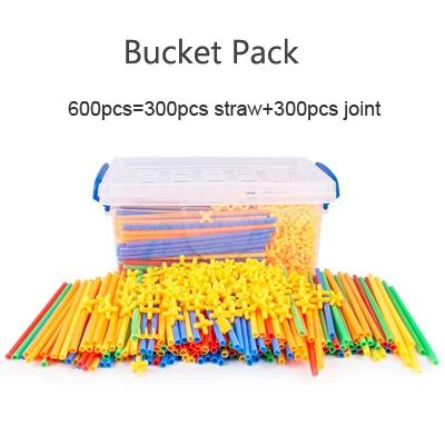 4D соломенные строительные блоки туннельные формы элементы трубопровода сшивание вставленные строительные игрушки для детей Подарки - Цвет: 6000pcs box pack