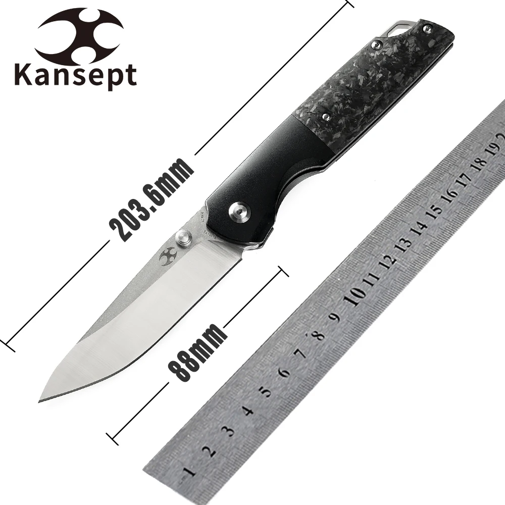 Нож Kansept Warrior K1005T6 для повседневного ношения титановый CPM-S35VN с откидным лезвием