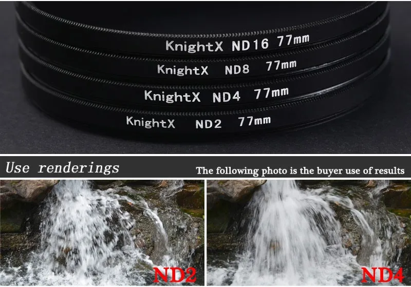 KnightX ND ND8 16 цветной фильтр для nikon canon d3400 kit lentes sigma para obiektyw d5200 macro lense objektiv 49 52 55 58 67 77