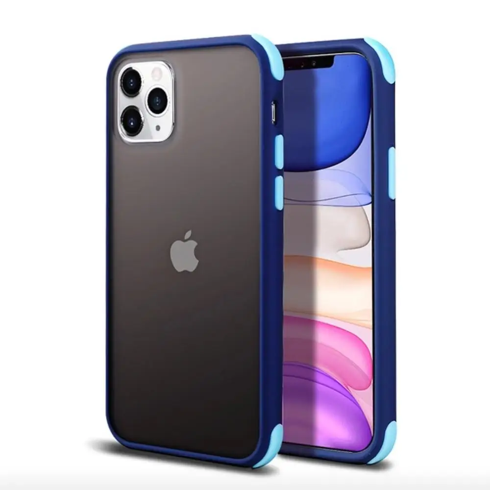 Роскошный чехол для телефона для iPhone 7 8plus X XR XS Max силиконовый ПК 2 в 1 матовый чехол для 11 Pro Max противоударный защитный чехол - Цвет: 8