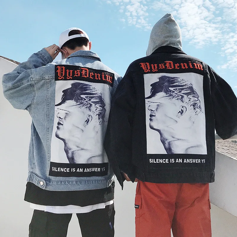 

2019 Spring New Style Korean-style MEN'S Denim Coat European And American Streets Loose-Fit Popular Brand Handsome Cowboy Clothi