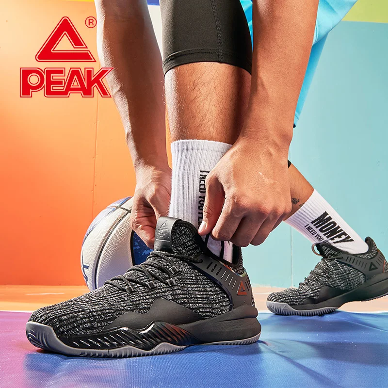 

PEAK Men Basketball Shoes Non-slip Wearable Sports Shoes Comfortable Autumn Winter Outdoor Exercise Training Sneakers