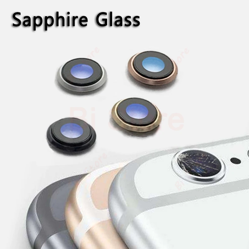 Оригинальное сапфировое стекло задняя камера Стекло кольцо для iPhone 6 6s Plus камера объектив кольцо Крышка Замена Ремонт Запчасти