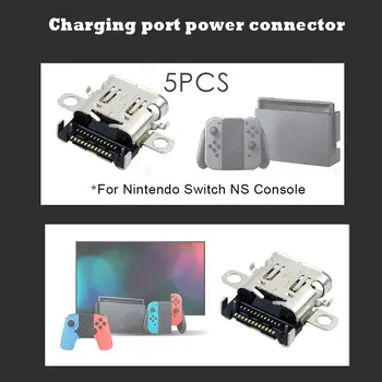 

5pcs USB Type-C Charging Socket Port Power Connector Fit for Nintend Switch NS Connection type Type-C New Assurance
