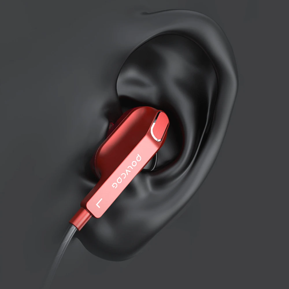FDBRO D9 with Mic Double Dynamic In ear Wired Earphone Personality HIFI Subwoofer Earbuds Built in HD Gaming Headset