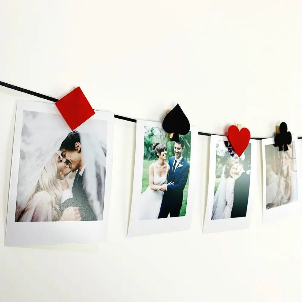 Freeshipping Poker Playing cards casino party photo clips decoration Bunting supply