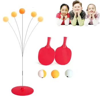 

1Set Table Tennis Trainer Elastic Shaft Portable Table Tennis Training Set With 2 Racket & 2 Practice Ball Exercise Accessory
