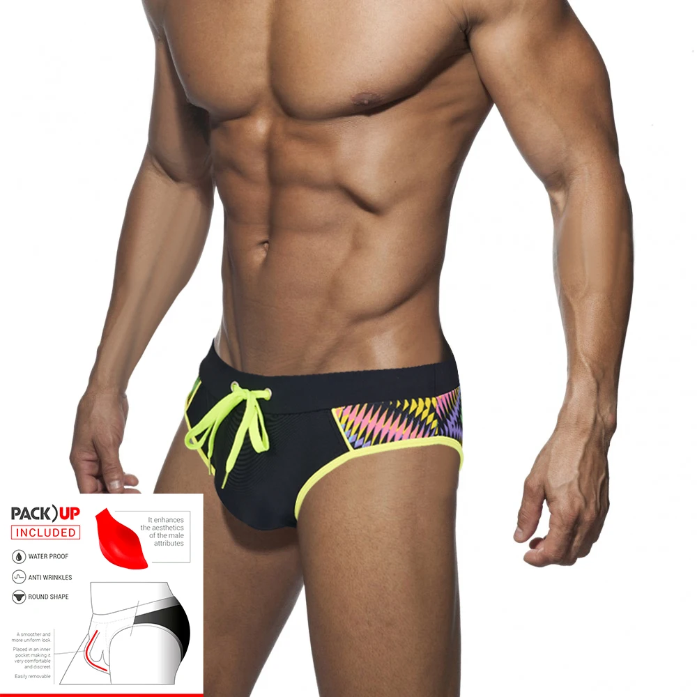 

New Men's Swimming Trunks Short Sexy Men Push Pad Shorts Summer Swimming Surfing Trunks Mens Push Pad Swimsuit