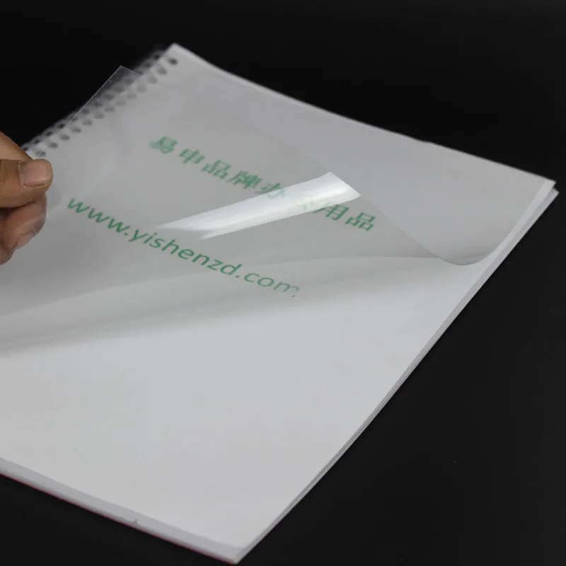 

Yi shen Color PVC Transparent Film A4 Membrane Sheet A3 Binding Cover Plastic Sheet Source Factory