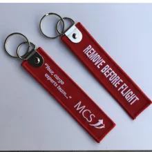 Изготовленный на заказ брелок с вышивкой для удаления до полета 13X3 см с металлическим кольцом, как индивидуальный дизайн