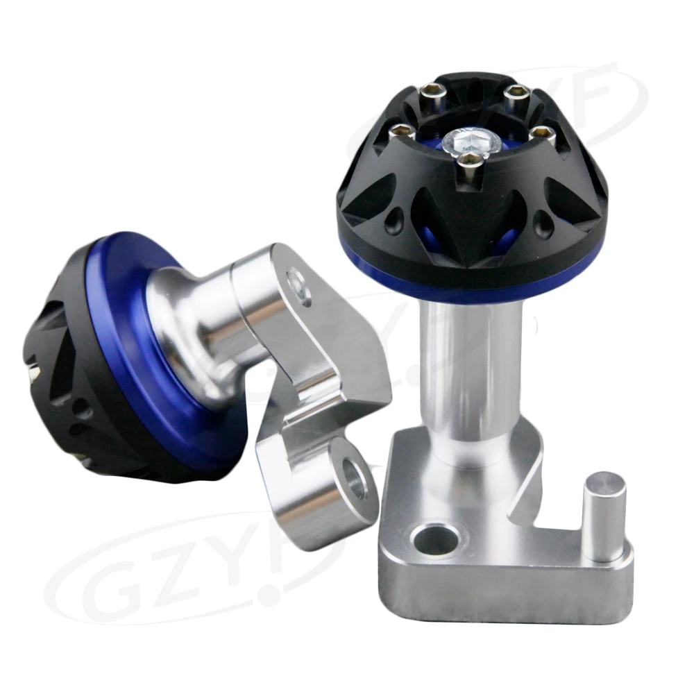 CNC мотоцикл рама двигателя слайдер Краш протектор статора для Kawasaki Ninja ZX10R 2008 2009 2010 2011 2012 Алюминий - Цвет: Синий
