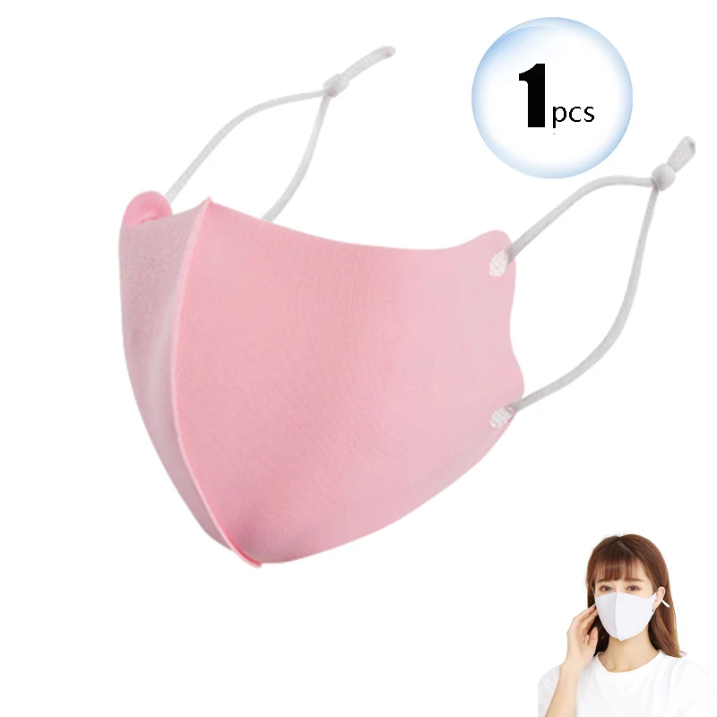 Fashion Mask 3D Ice Silk Cotton Earloop Mouth Waterproof Mask Anti Dust Windproof Adult Mask Washable Reusable Mouth Respirator